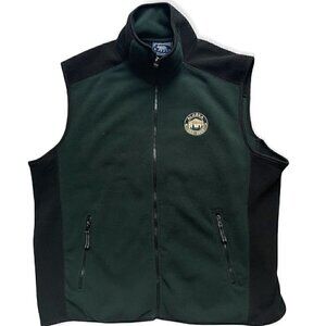 VTG Alaska Polar Fleece Vest Chest Patch Men’s L Hunter Green Alaska Est 1959